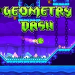 Geometry Dash for PC showcasing a challenging level